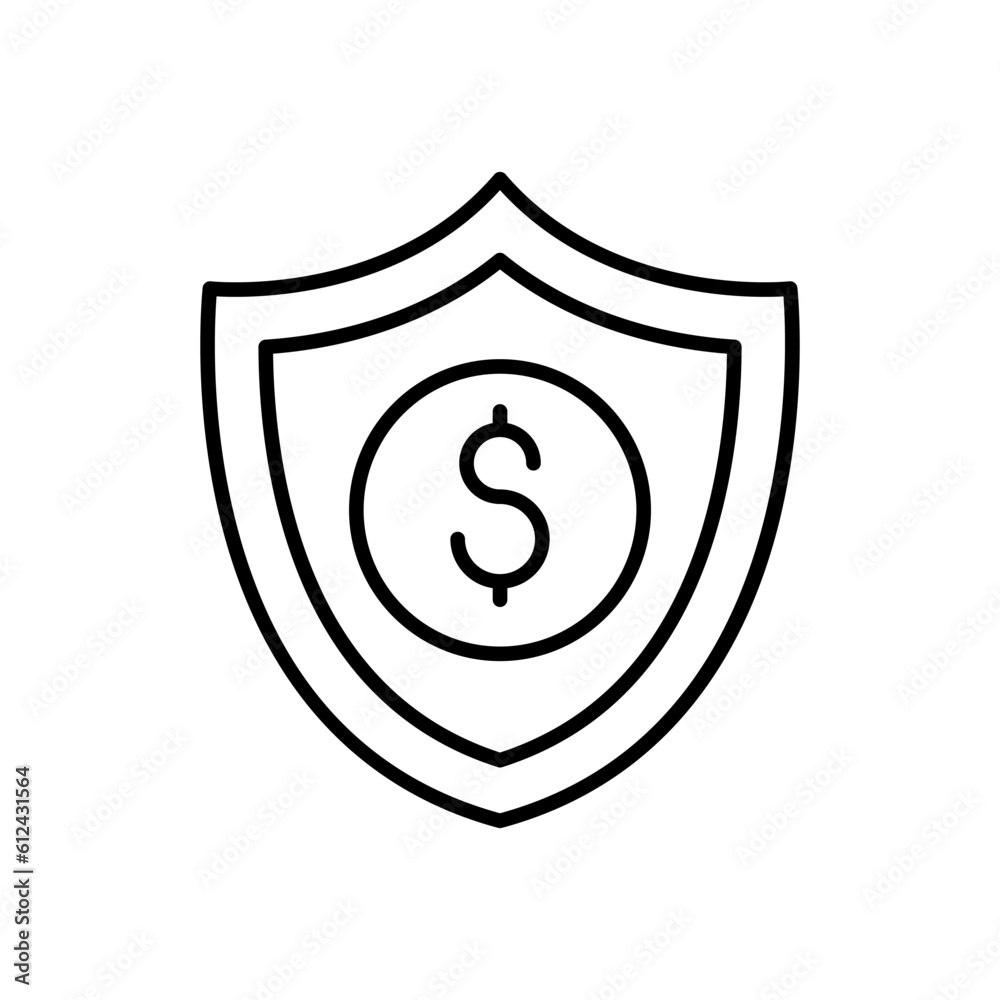 Financial security system icon Financial security system icon