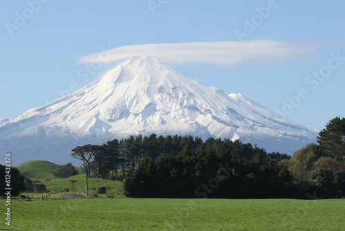 Mount Taranaki, dormant volcano in New Zealand