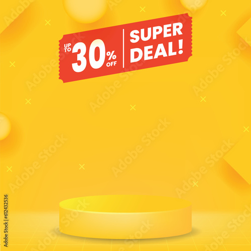 Super deal banner promotion for social media