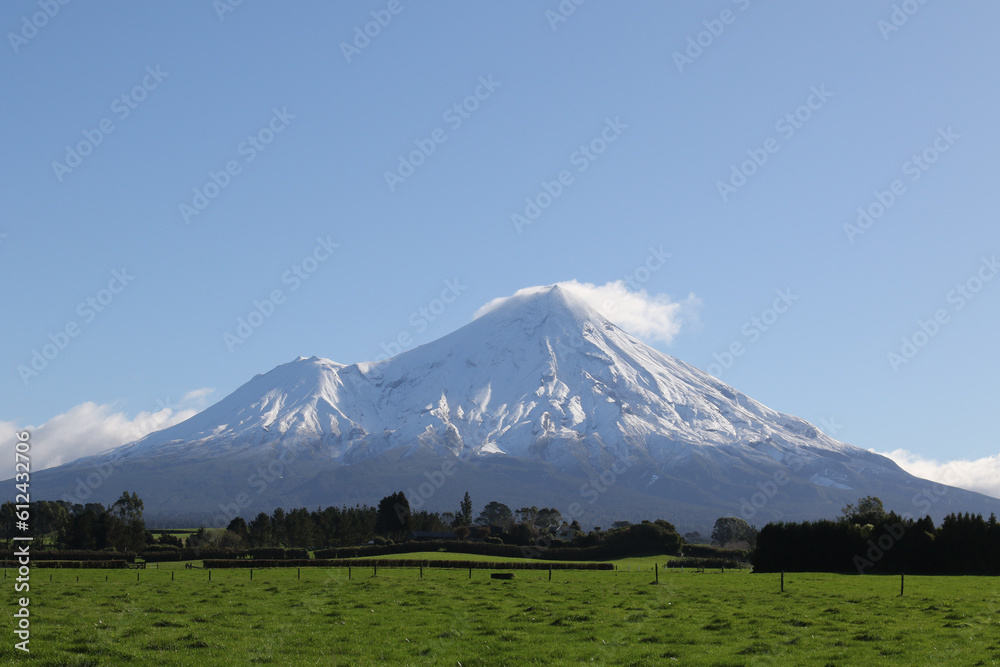 Mount Taranaki, dormant volcano near New Plymouth, New Zealand