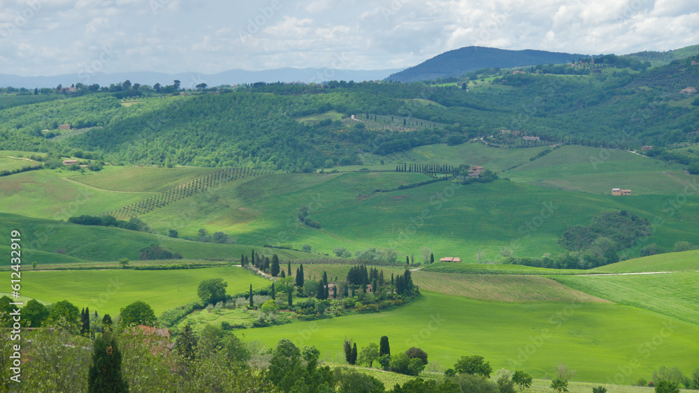 Beautiful landscape of the  countryside in  Tuscany, Italy