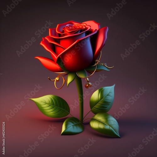red rose on black background