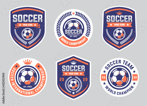 Fotografia Set of soccer Logo or football club sign badge