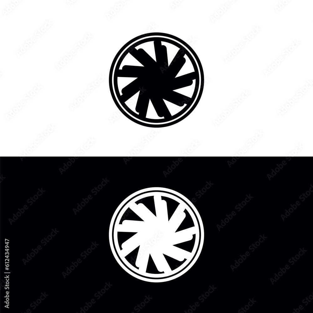 Circle vector logo template illustration . Circle logo silhouette