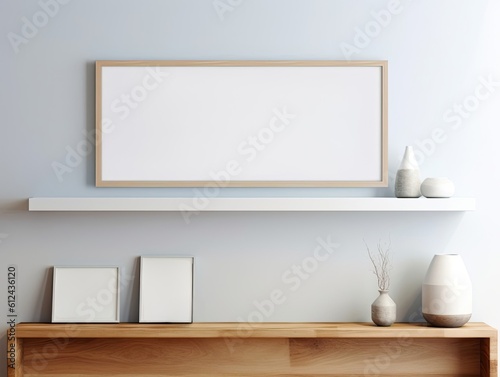 Mock up poster frame in modern home interior © Martin