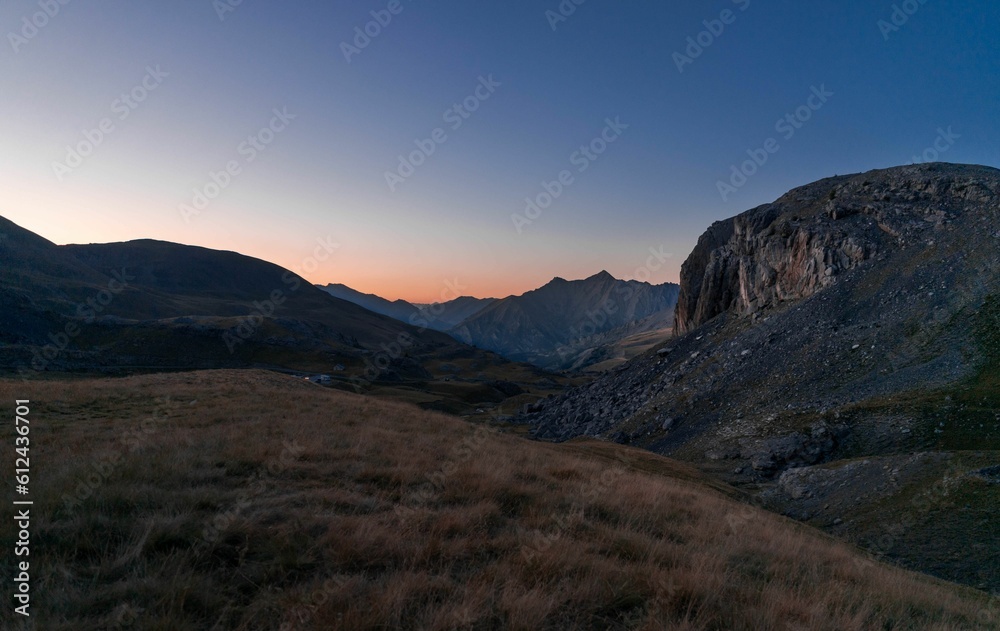 Beautiful empty hills at sunrise on a spring day Beautiful empty hills at sunrise on a spring day