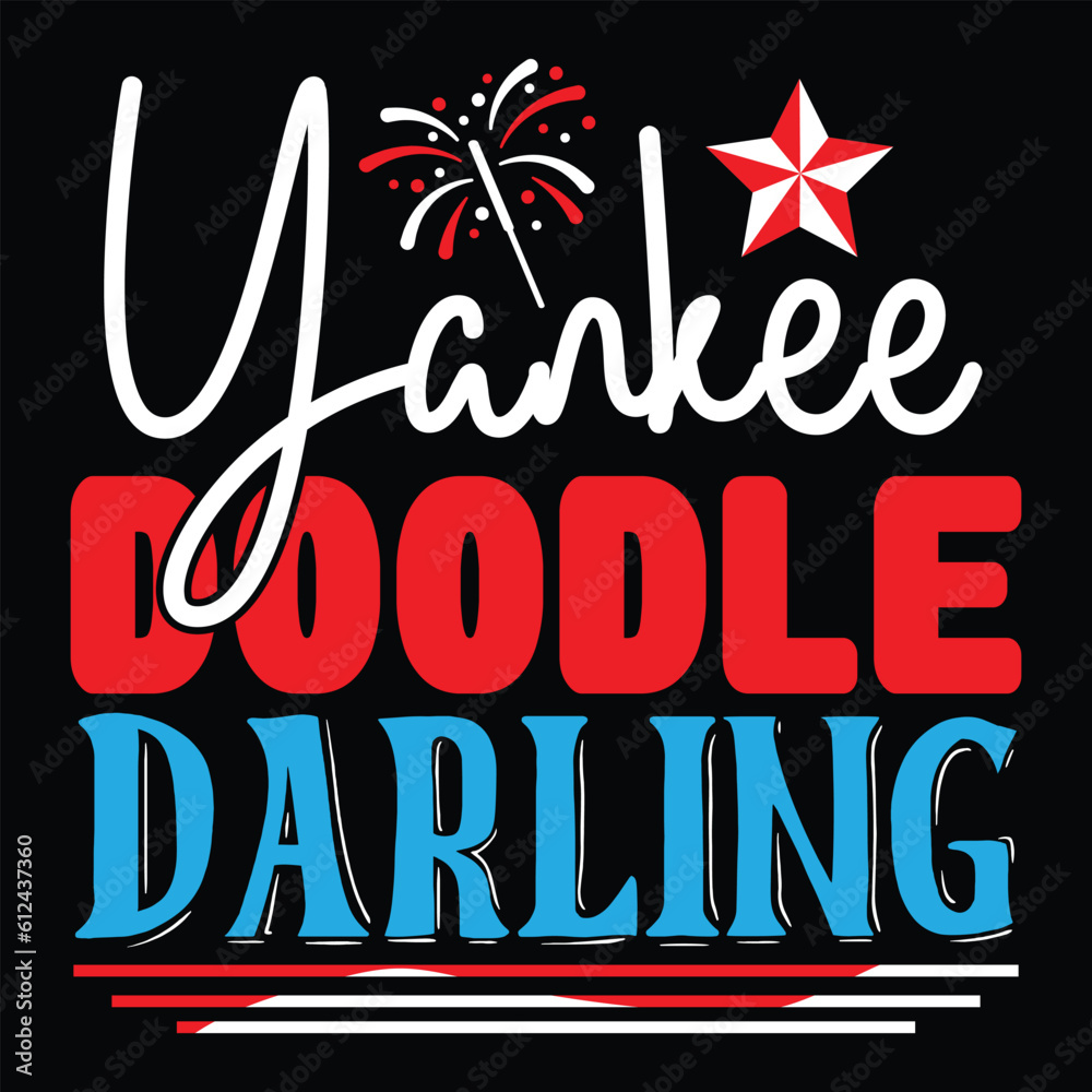 4th of July Typography T-shirt Design, For t-shirt print and other uses of template Vector EPS File.
