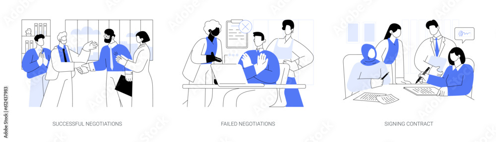 International negotiations abstract concept vector illustrations. International negotiations abstract concept vector illustrations.