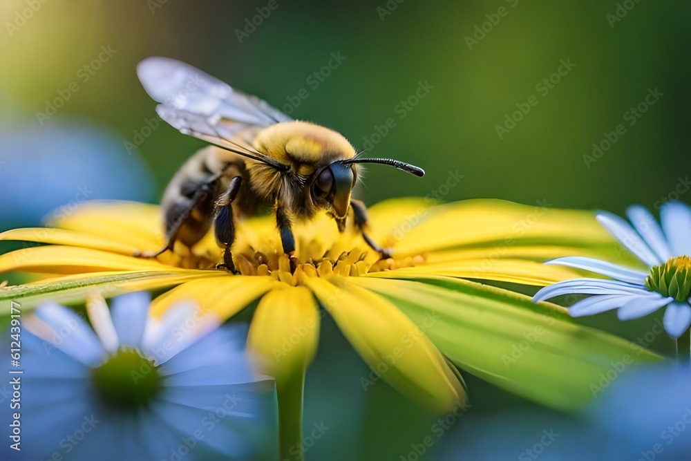 bee on flower bee on flower