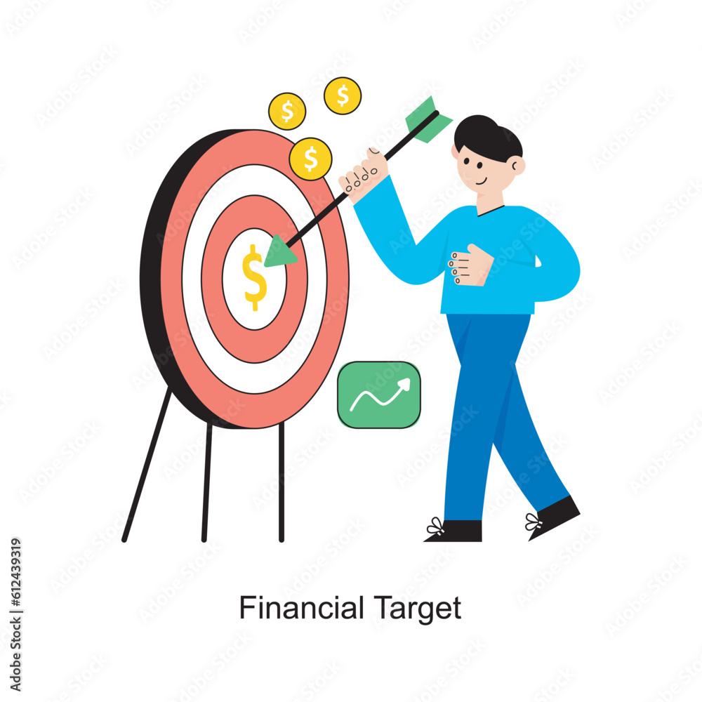Financial Target Flat Style Design Vector illustration. Stock illustration Financial Target Flat Style Design Vector illustration. Stock illustration