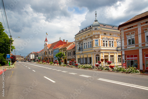 The center of Reghin city in Romania