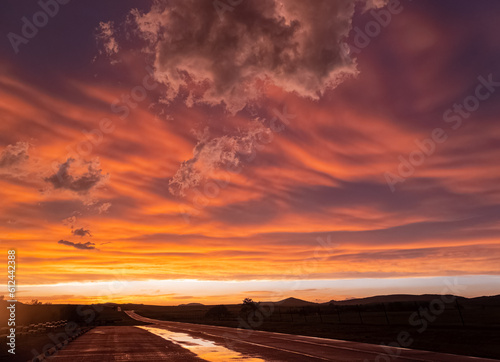Sunset view of beautiful clouds and lighting in Wichita Mountains National Wildlife Refuge © Kit Leong