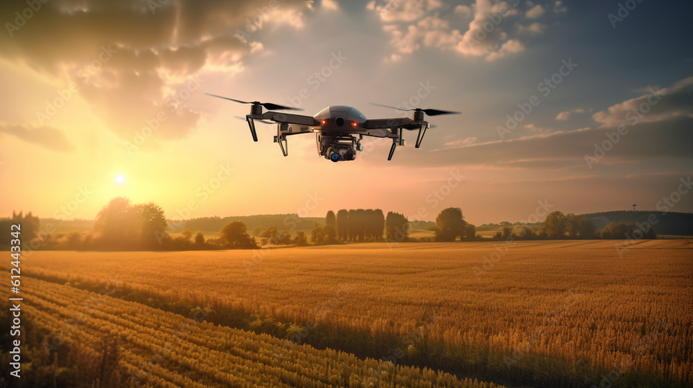 Drone in the sunset Drone in the sunset