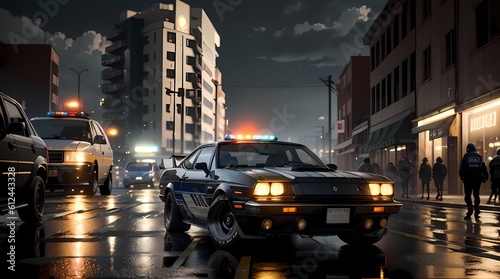 Neon Velocity: Futuristic Sports Car with Dazzling Light Trails