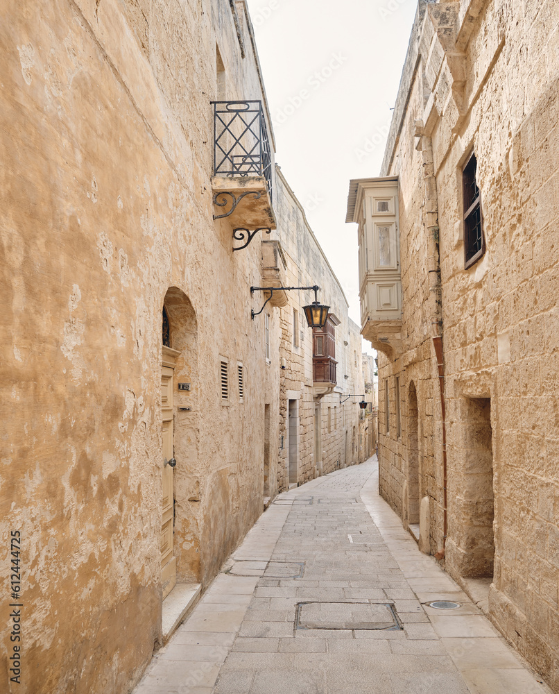 beautiful views of the old medieval city of Mdina, Malta