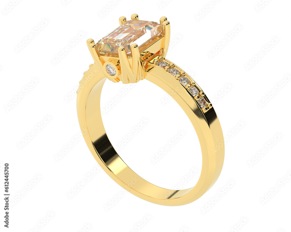 Jewelry on transparent background. 3d rendering - illustration Jewelry on transparent background. 3d rendering - illustration
