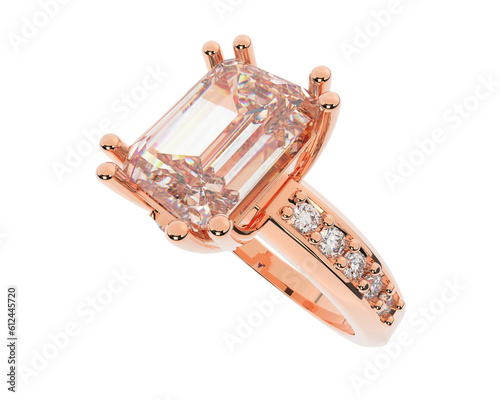 Jewelry on transparent background. 3d rendering - illustration