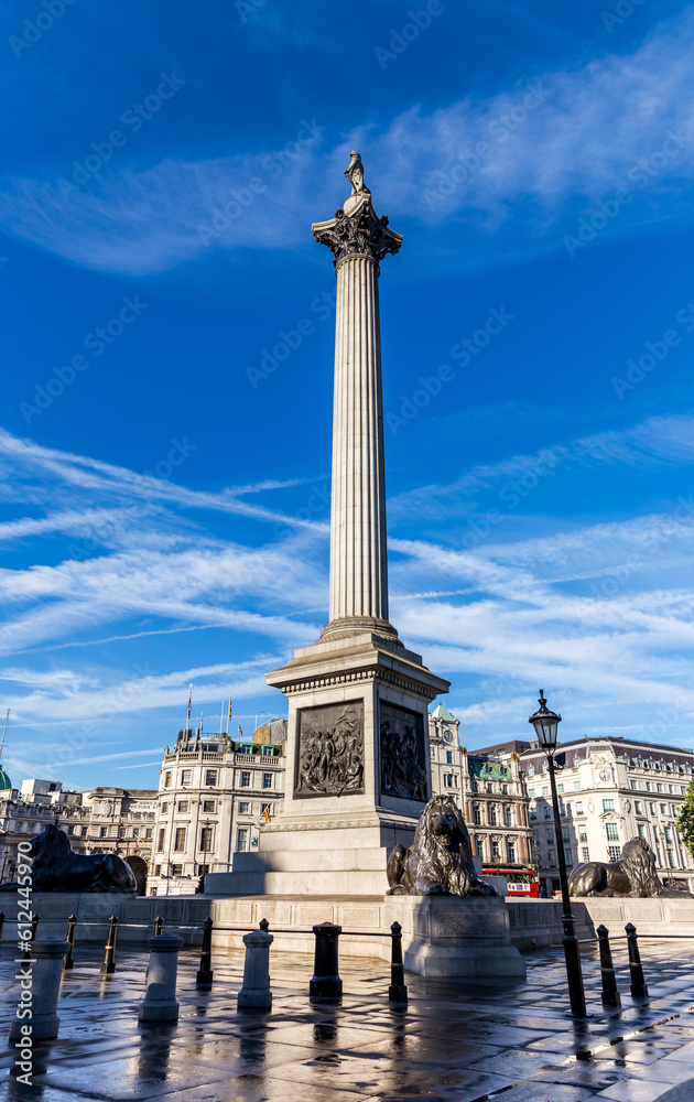 Nelson's Column in Trafalgar Square, London