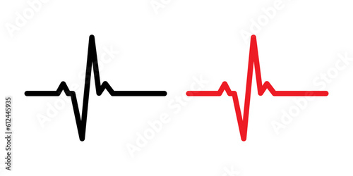 Heartbeat line pulse icon. Medical