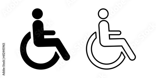 Wheelchair icon symbol simple design