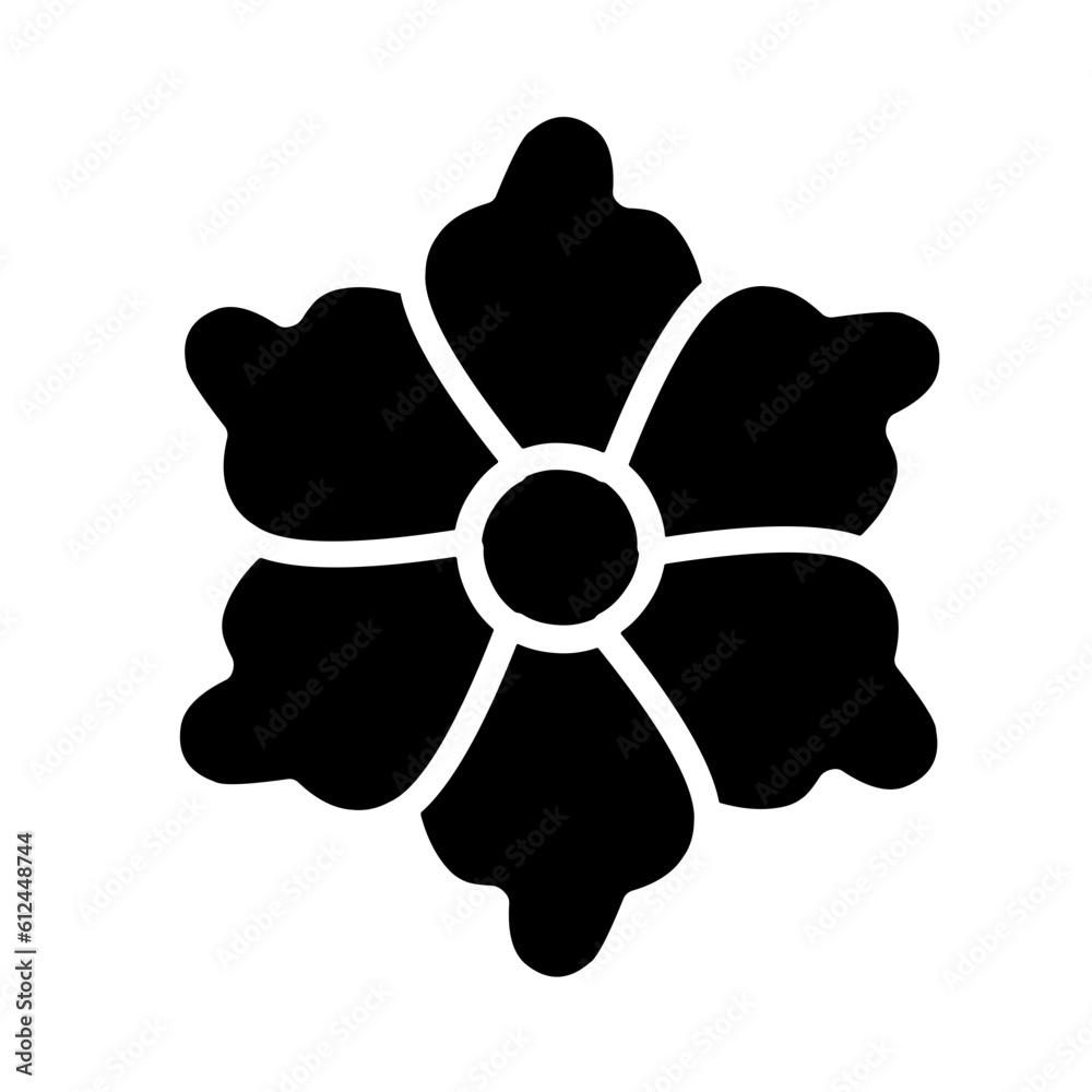 flower icon vector silhouette