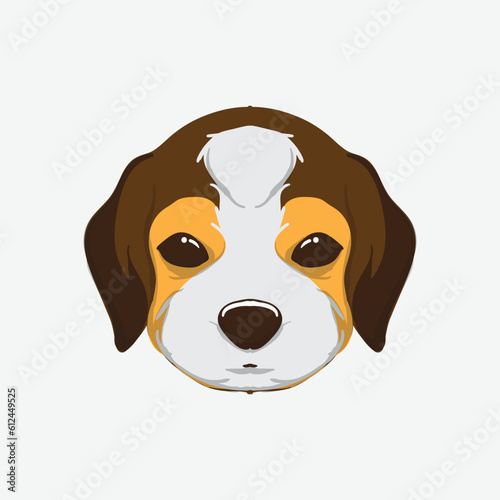 Vector Illustration of a Dog Breed Head