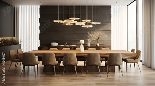 Dining room interior design with dinging table