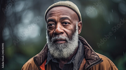 Mature fit African American man. Generative AI © PaulShlykov