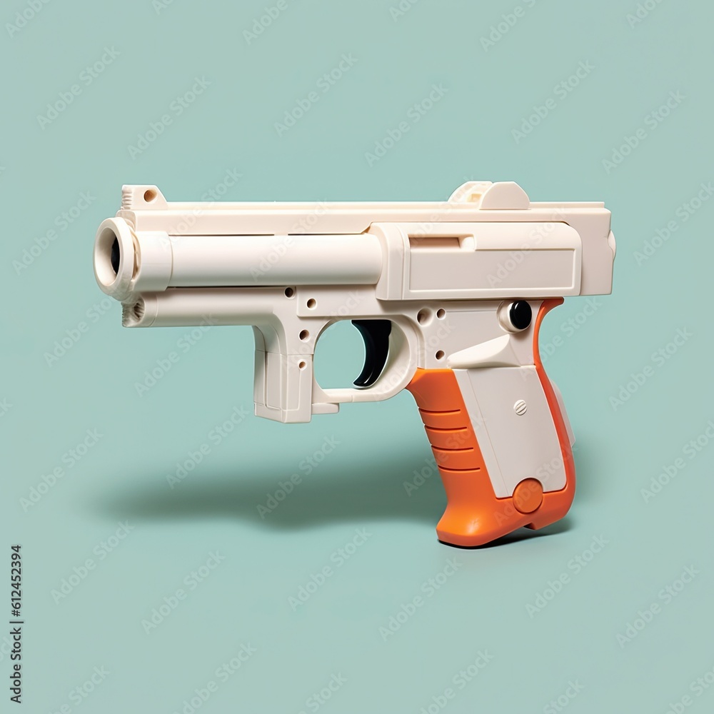 isolated 3d printed gun pistol manufactured using FLM and SLA processes ...