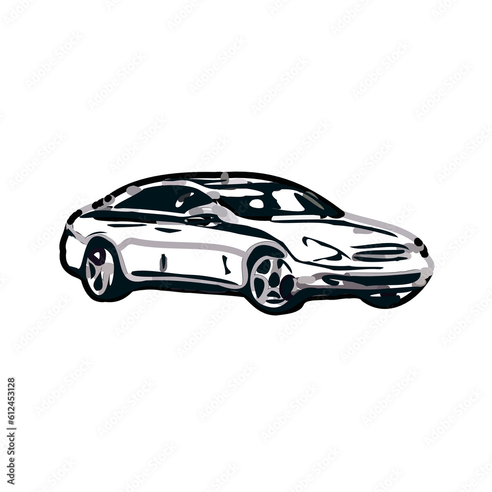 color sketch of a luxury car with transparent background color sketch of a luxury car with transparent background