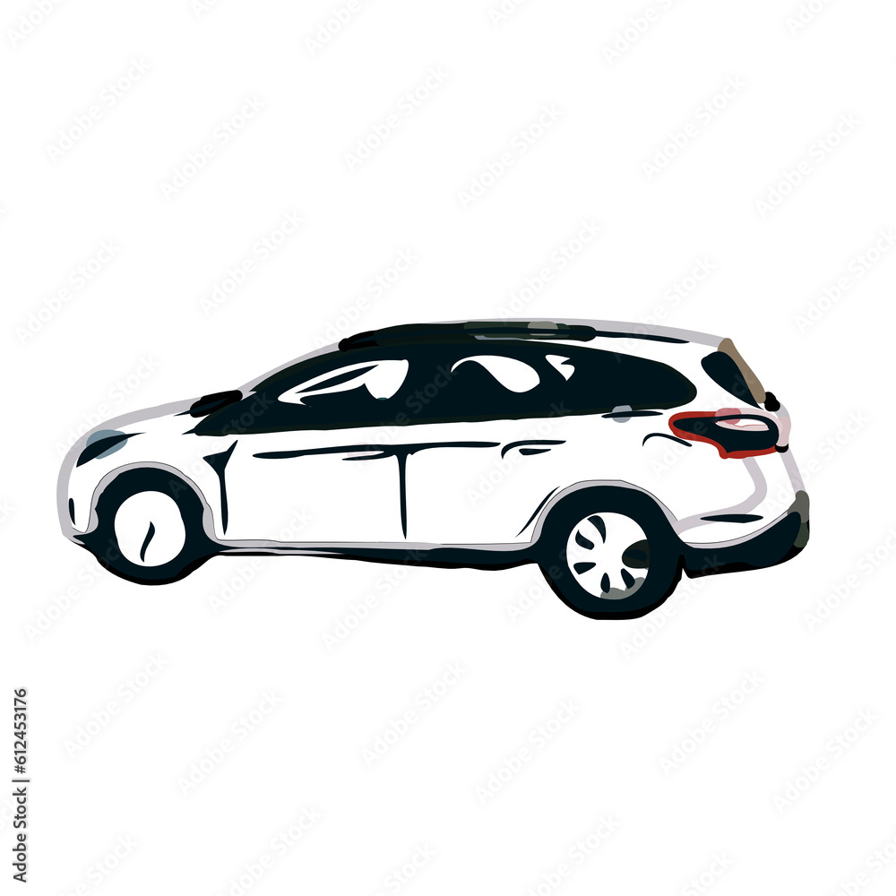 color sketch of a luxury car with transparent background color sketch of a luxury car with transparent background