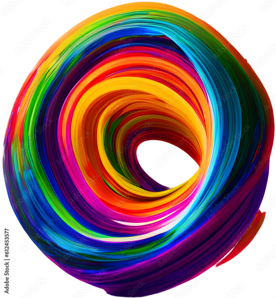 Colorful acrylic brush strokes