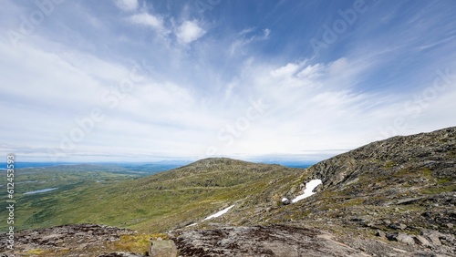 Beautiful shot of the Swedish mountains of Are in Copperhill in summer