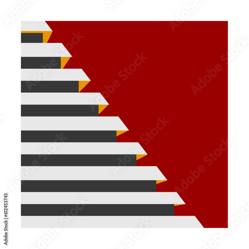Vector of some abstract architectural shapes in red and orange colors