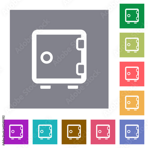 Single strong box outline square flat icons