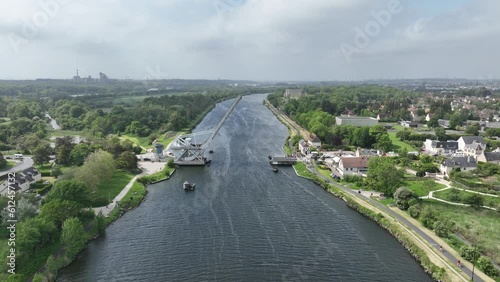 Pegasus bridge, world war 2 landmark in France. photo