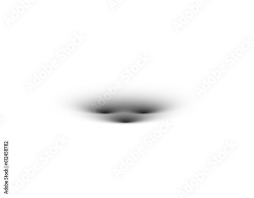 Hole Shadow effect png for design, isolated floor transparent shadows