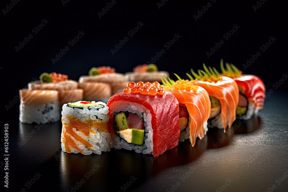 Japanese Sushi, Food Product Photography - Generative ai Japanese Sushi, Food Product Photography - Generative ai