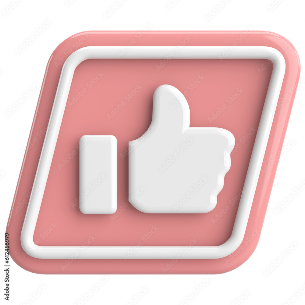 Obraz premium Like button. Like icon. 3D illustration.