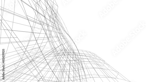 Fototapeta Naklejka Na Ścianę i Meble -  Abstract buildings. Architectural background 3d illustration