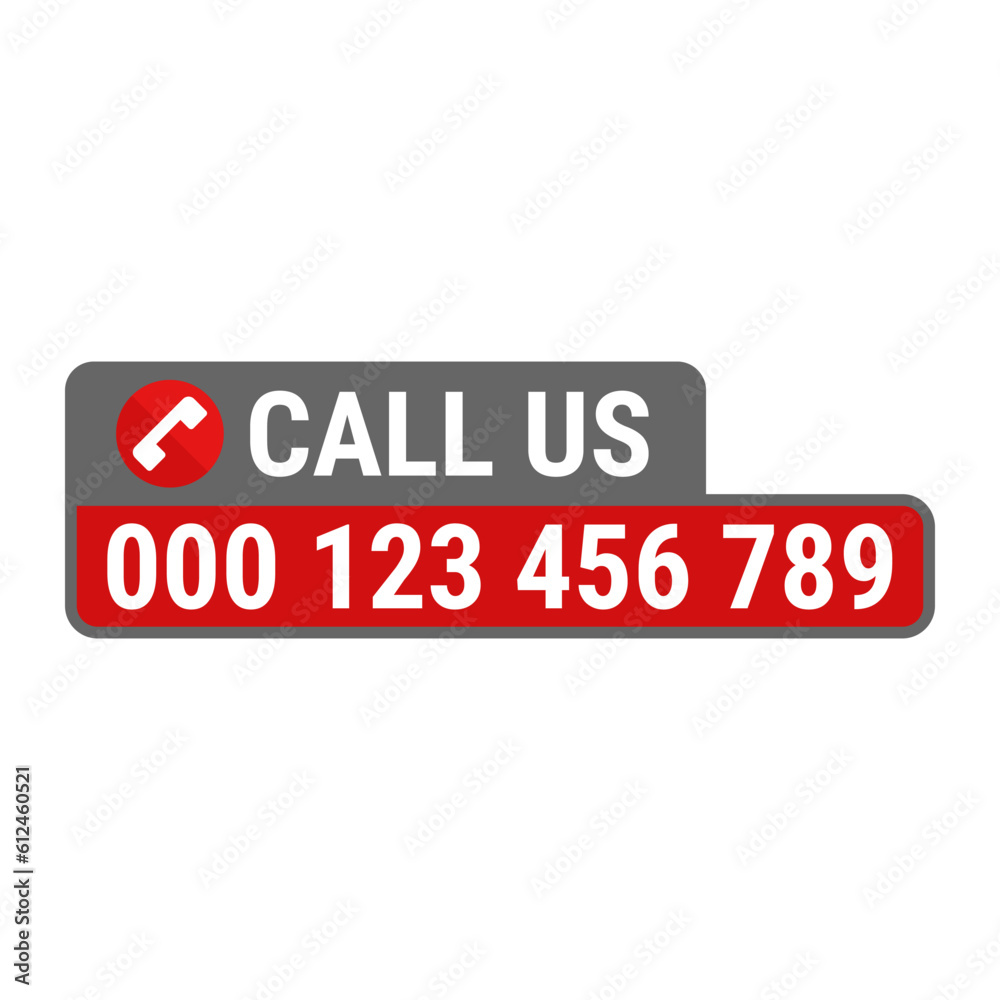 Call Us In Grey Red Color With Rectangle Shape For Information
Call Us In Grey Red Color With Rectangle Shape For Information
