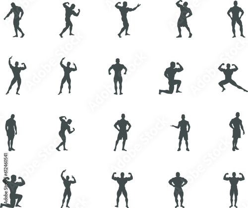 Bodybuilder silhouette, Fitness and bodybuilder silhouette, Bodybuilder silhouette clip art, Bodybuilder SVG