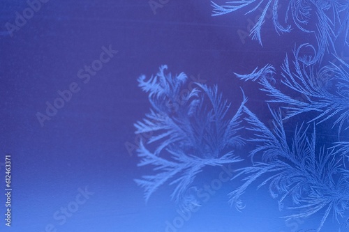 3d rendered illustration of snow frost on windows isolated on a blue background