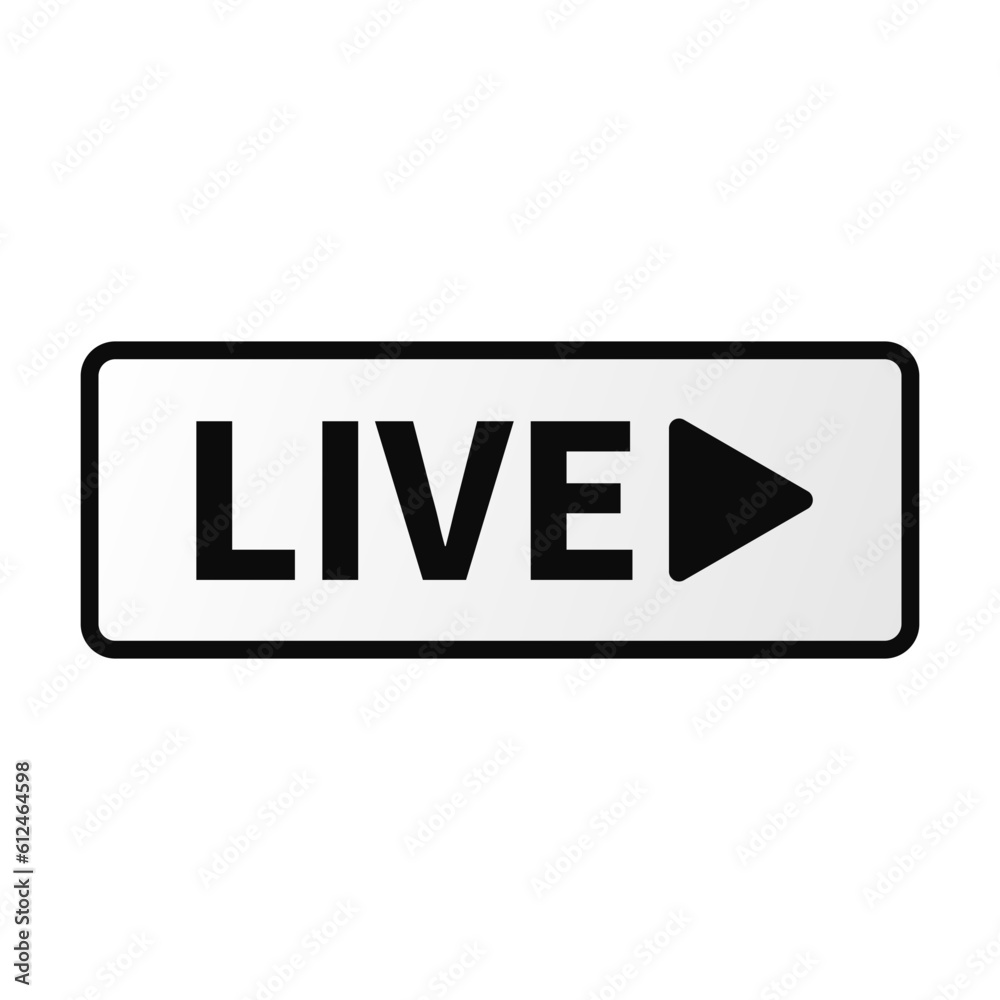 Live Icon In White Color And Rectangle Shape With Black Line For Video Editing
Live Icon In White Color And Rectangle Shape With Black Line For Video Editing