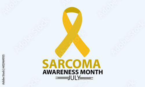 Sarcoma Awareness Month is observed annually every July vector 