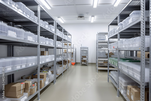 a large warehouse filled with lots of shelves filled with boxes 