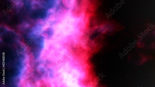 nebula gas cloud in deep outer space, science fiction illustration, colorful space background with stars 3d render 