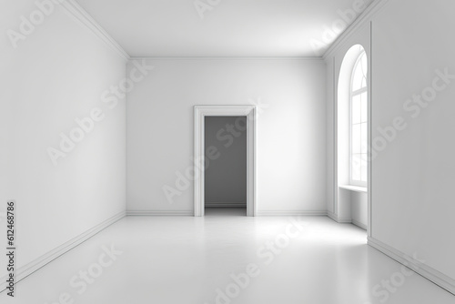 empty white room empty white room with wall