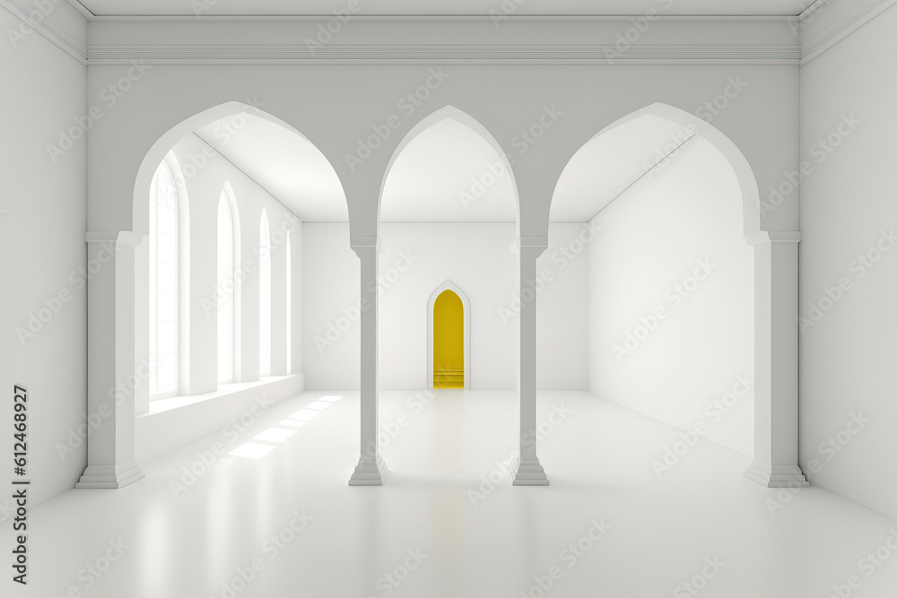 Fototapeta premium empty white room,empty white room with wall