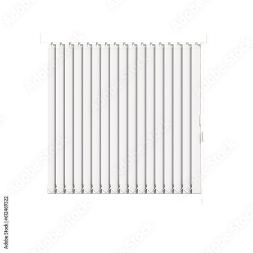 curtain isolated on white background  interior decorations  3D illustration  cg render 